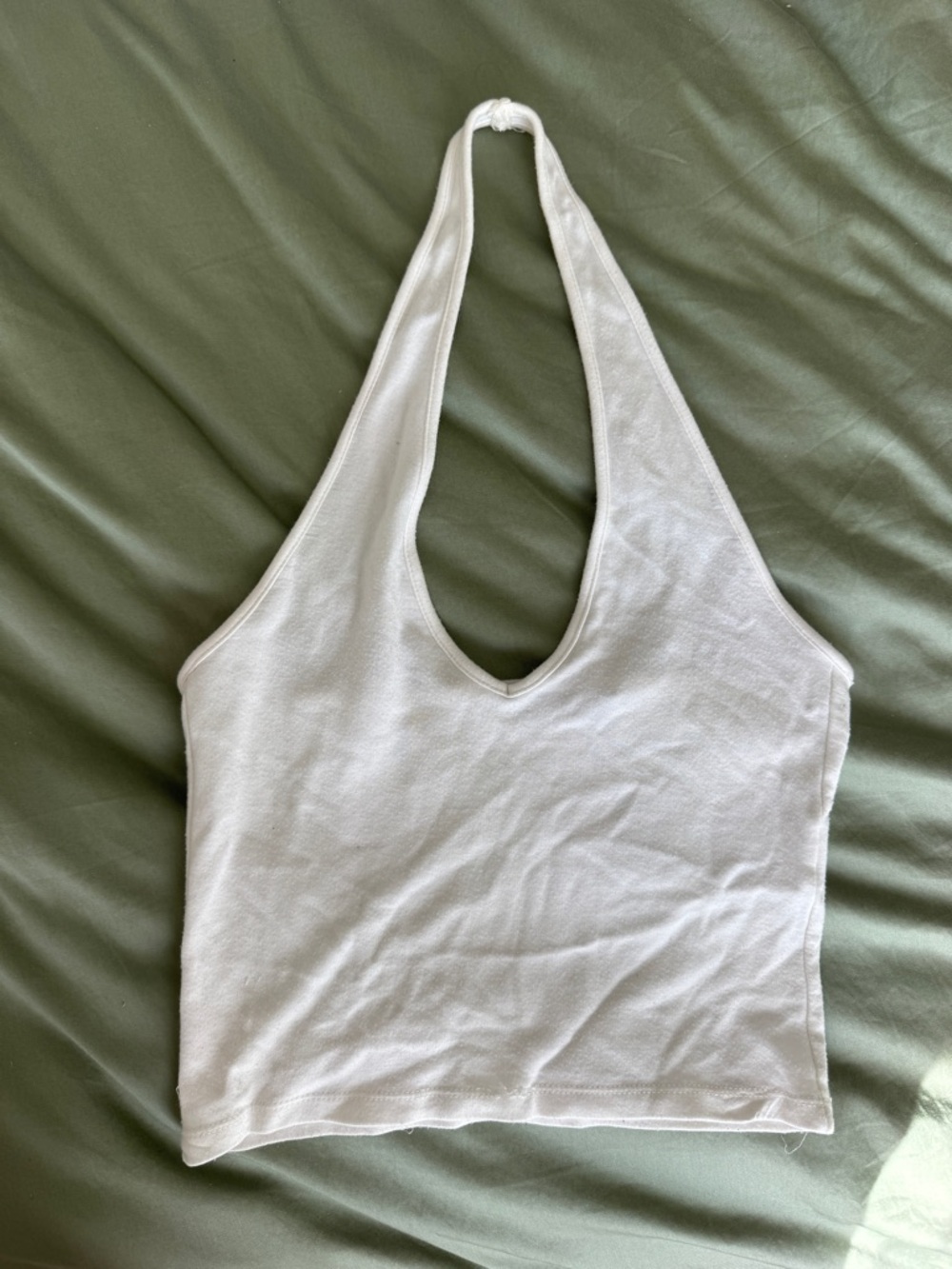 Brandy Melville Halter Crop Tank Top - White